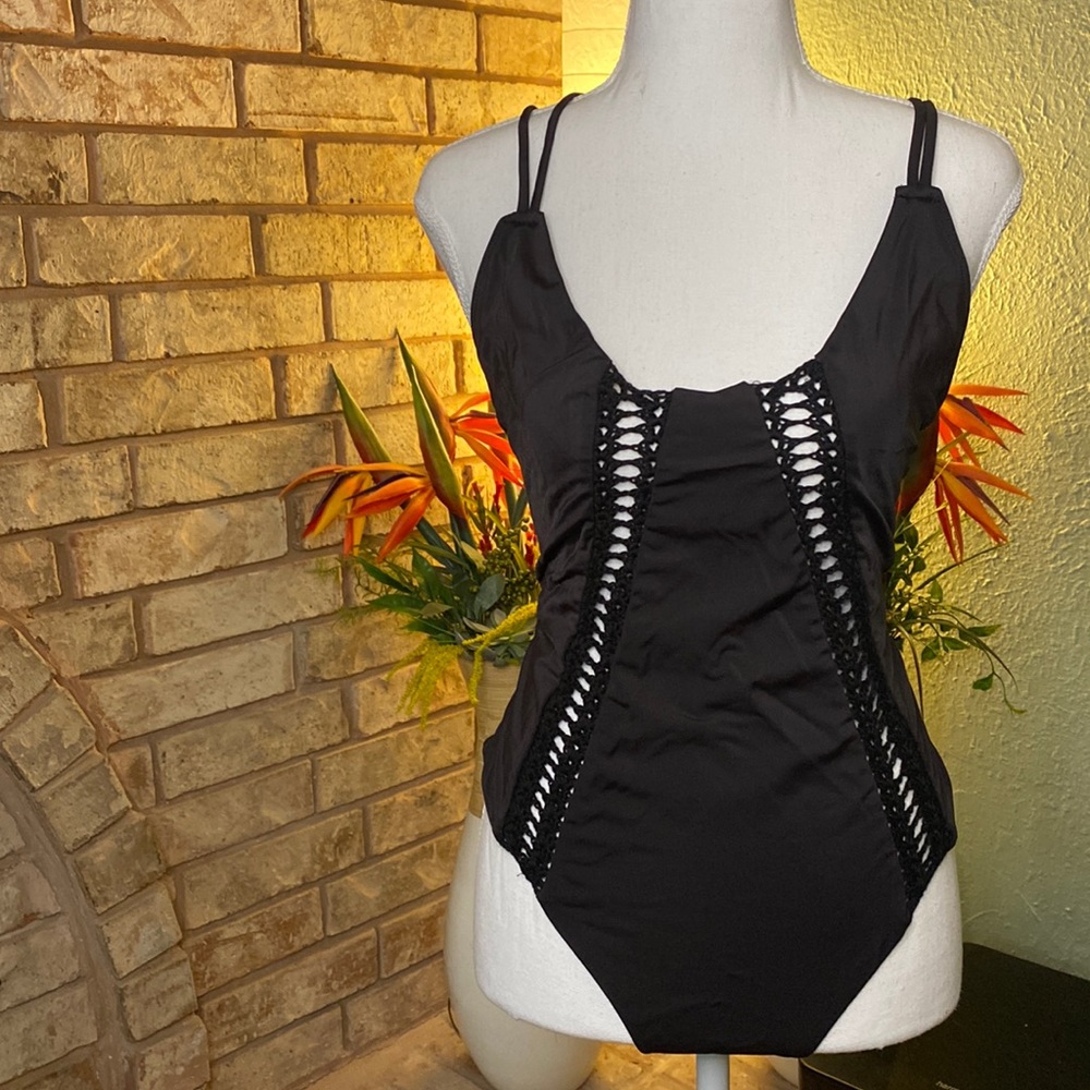 Black Crotchet Bathing Suit